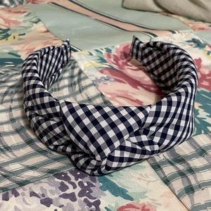Draper James Navy Gingham Headband